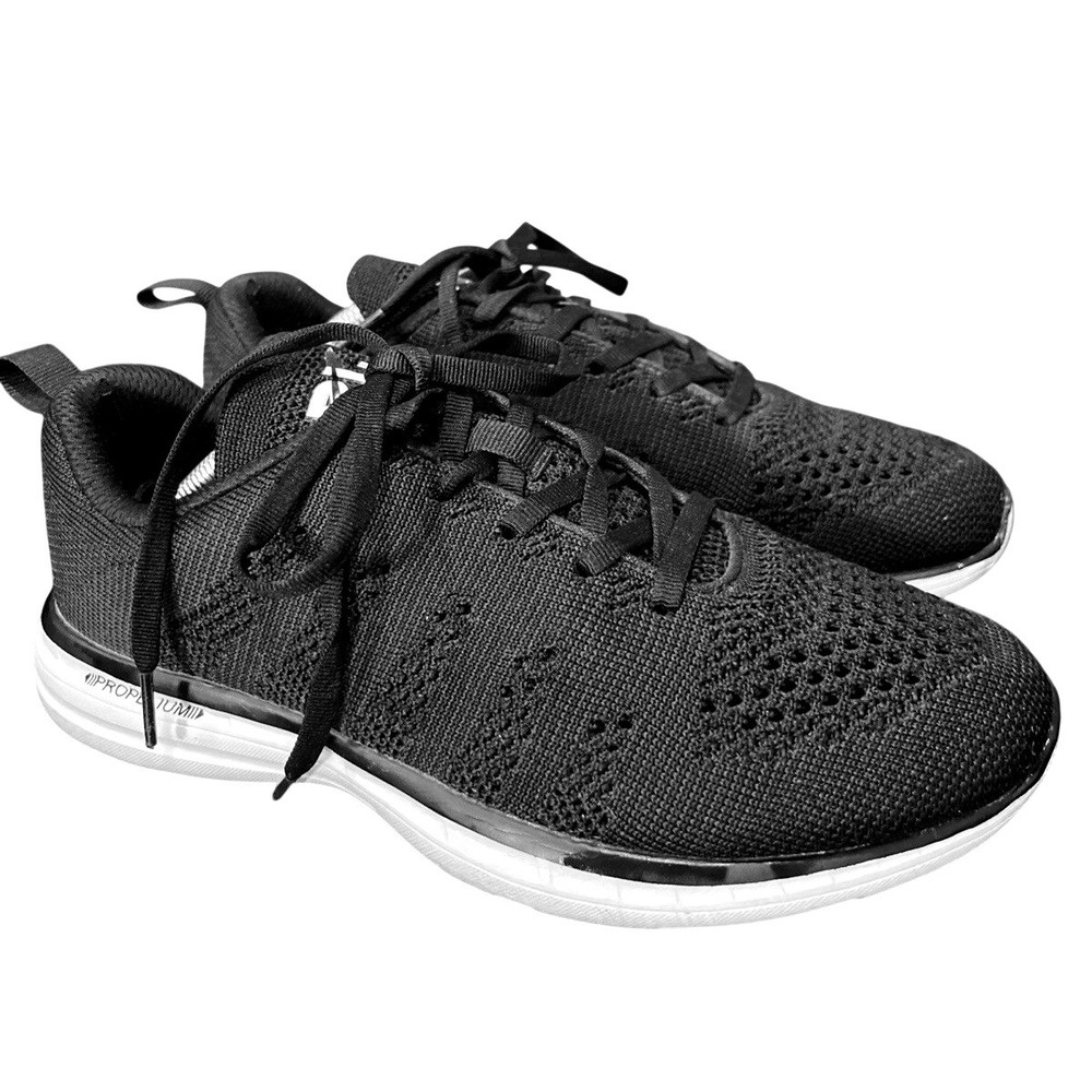 APL Sneakers Womens 8 Black TechLoom Pro‎ W Running Shoes Propelium Knit Low Top
